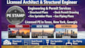 fire sprinkler plan gas plan structural plan deck permit drawing in texas, ny ga