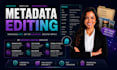 do metadata editing for images, documents, audio,  video and data extraction