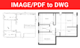 convert PDF, sketch, or image to autocad dwg