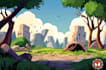 design 2d game concept art, background and environment