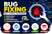 do PHP bug fix, laravel bug fix, and wordpress bug fix