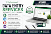 do data entry copy past and web research