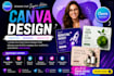 design flyers and posts in canva