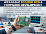 design and develop wearable ecg eeg biomedical pcb and embedded firmware systems