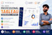 create tableau dashboard, data visualization and business intelligence reports