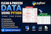 clean preprocess and analyze your dataset using python