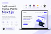 convert figma PSD or sketch to nextjs with tailwind CSS