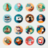create unique illustrated icons
