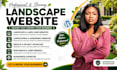 landscape website design, lawn care, landscaping, and gardening website