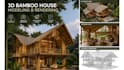 do 3d bamboo house modeling and rendering design