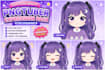 create cute anime chibi pngtuber avatar