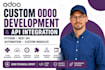 develop custom odoo module, python backend, rest API integration and automation