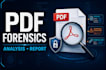 analyze suspicious pdf files and provide a forensic report
