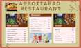design a  modern restaurant menu card