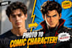 turn your photo into a custom comic book character illustration