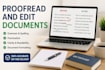 proofread and edit documents
