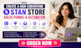 create a high converting stan store salesfunnel automation