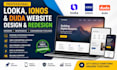 design looka website, ionos website redesign, duda website, landing page