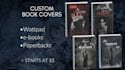 stunning book covers character cards and promo graphics
