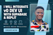 integrate v0 dev UI with supabase and replit via vibe coding