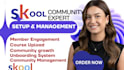 do skool community setup, skool community manager, online course, membership