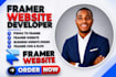 design a responsive framer website or webflow website with SEO and cms setup