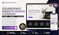convert author website to squarespace with modern squarespace branding layout
