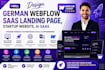 build german webflow website, saas landing page, migrate framer to webflow