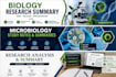 create biology and microbiology research summaries and study notes