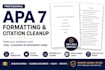 format your paper in apa 7 and fix citations
