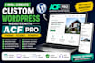 develop custom wordpress website using acf