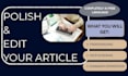 fact check, proofread, and edit your articles and content