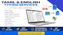 do tamil and english typing, PDF conversion and data entry