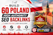build 60 poland high authority seo backlinks and polish link building