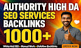 provide 1000 plus high authority diverse SEO backlink