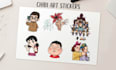 design chibi art style stickers