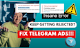 approve telegram ads, fix ads destination do fragment verification