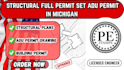 licensed engineer structural full permit set adu permit in michigan ohio
