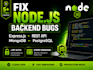 fix nodejs backend, express js API, mongodb, postgresql bugs