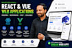 develop responsive react and vue web applications