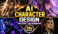 create unique ai character design and fantasy artwork