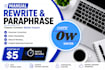 manually rewrite and paraphrase your content professionally