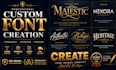 create a custom font, typeface, and professional typography design