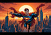 create epic superhero comic art illustration