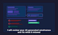 review your ai generated wireframes and fix what it missed