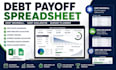 build debt payoff snowball tracker, debt avalanche calculator, payoff dashboard