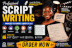 write movie script, screenplay, film script, screenwriting, TV series