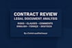 review your contract and provide legal comments and risks