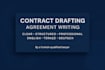 draft your contract or agreement professionally in english, turkish or german