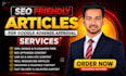 write 30 unique SEO friendly articles for quick google adsense approval